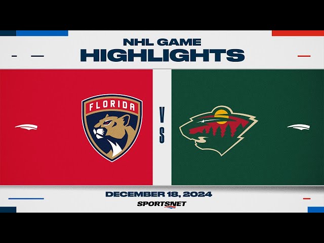 ⁣NHL Highlights | Panthers vs. Wild - December 18, 2024