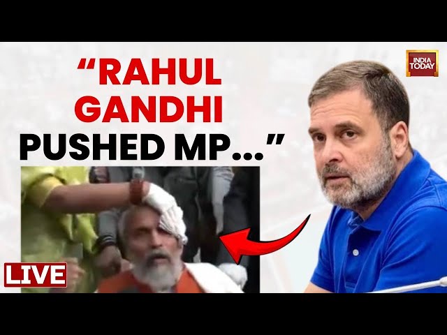 ⁣Scuffle In Parliament LIVE Updates: BJP MP Pratap Sarangi  Injured, Blames Rahul Gandhi | Parliament