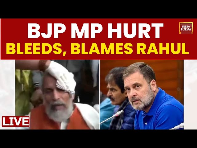 ⁣Breaking News LIVE:BJP MP Pratap Sarangi  Injured, Blames Rahul Gandhi | Scuffle In Parliament