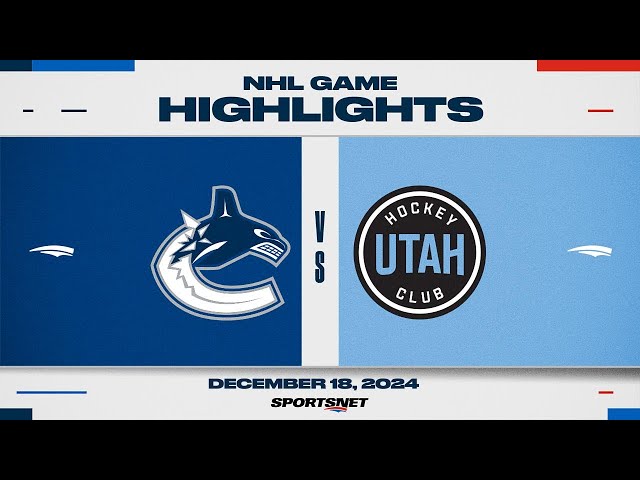 ⁣NHL Highlights | Canucks vs. Utah HC - December 18, 2024