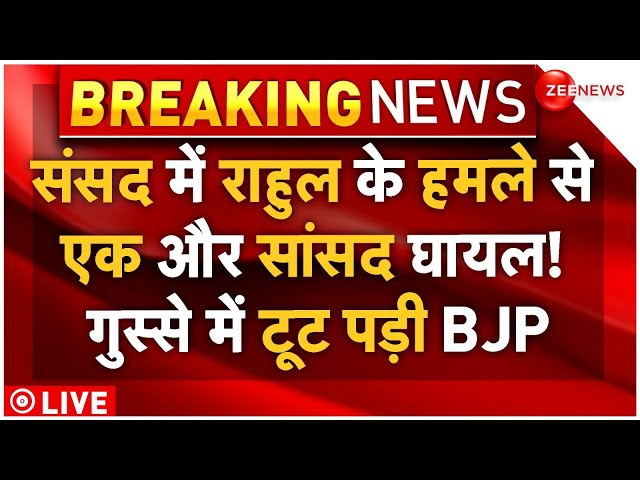 ⁣Rahul Gandhi Big Attack on BJP MP LIVE: संसद में 'राहुल के हमले से एक और सांसद घायल'! टूट 