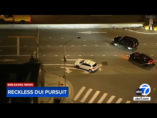 ⁣FULL CHASE: DUI suspect leads police on pursuit in Santa Monica