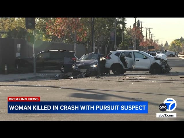 ⁣Innocent driver killed after chase ends in violent crash in Orange County