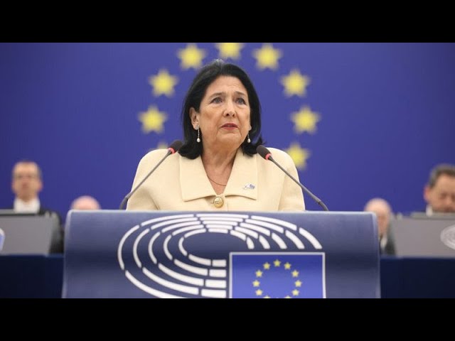 ⁣Georgian outgoing president calls for immediate EU support before it's too late