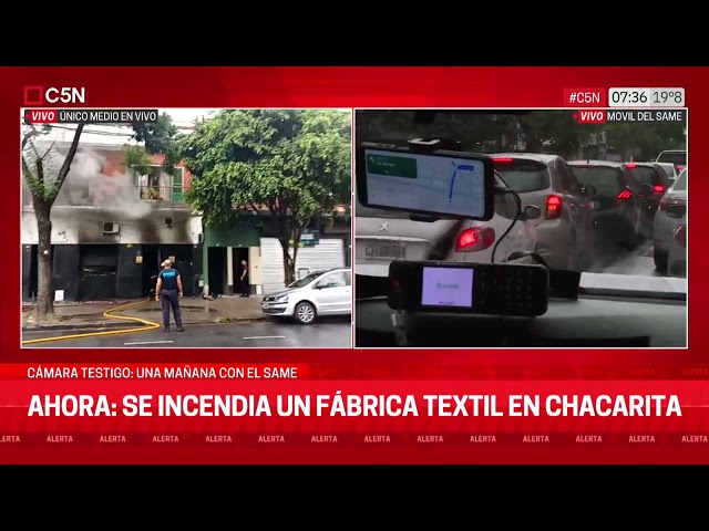 ⁣AHORA: SE INCENDIA UNA FÁBRICA TEXTIL EN CÓRDOBA