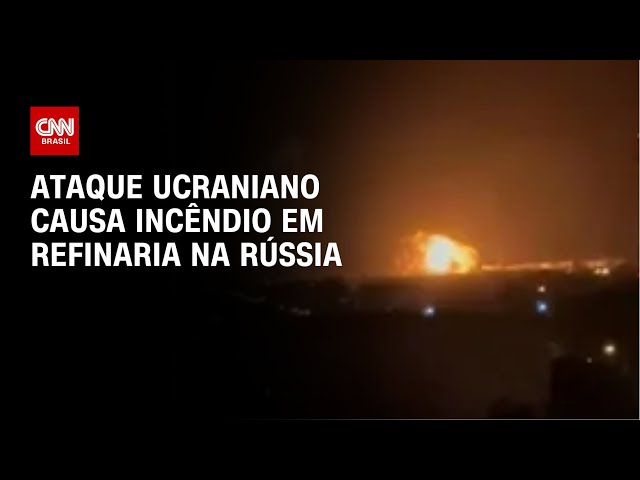 ⁣Ataque ucraniano causa incêndio em refinaria na Rússia | CNN NOVO DIA