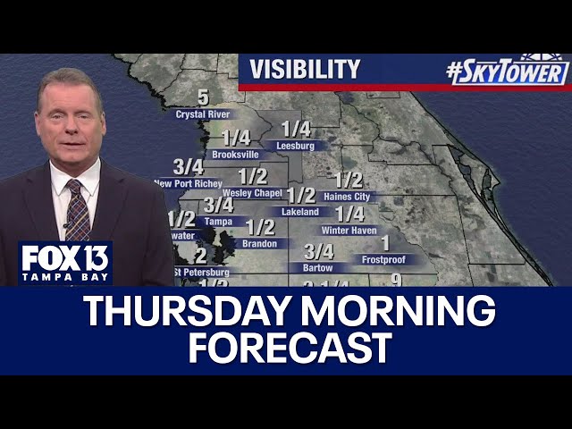 ⁣Tampa weather | Thursday morning forecast