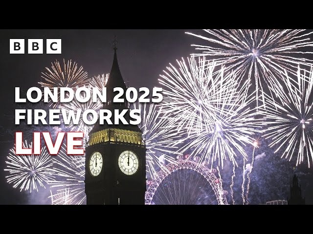 ⁣Happy New Year Live!  | London Fireworks 2025  - BBC