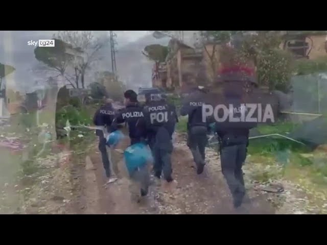 ⁣Roma, sgomberate 130 persone da campo nomadi a Guidonia