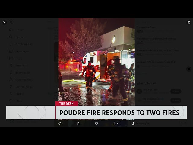 ⁣Poudre Fire crews respond to two fires overnight