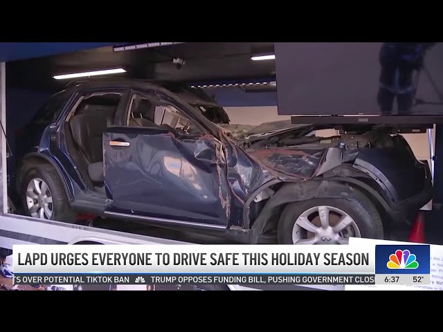 ⁣LAPD urges everyone to drive safe this holiday season