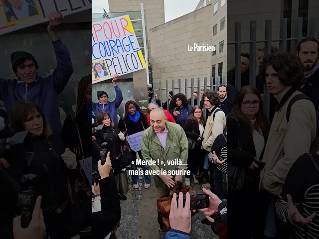 ⁣Altercation entre un avocat et la foule à la sortie du procès Pélicot