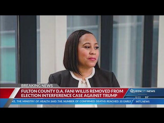 ⁣Fani Willis removed from Georgia Trump election case