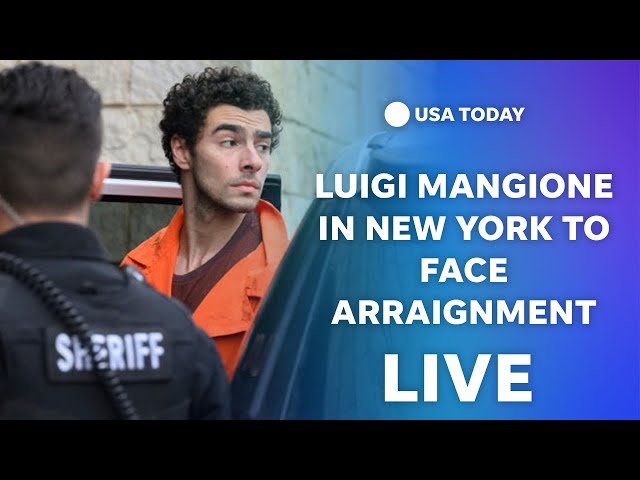 ⁣Watch live: Luigi Mangione arrives in New York to face arraignment