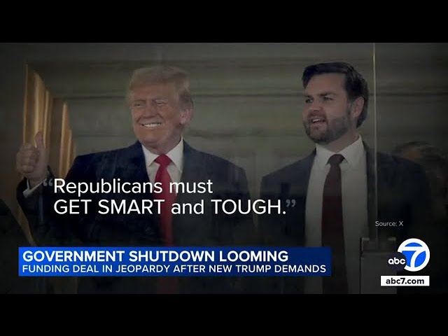 ⁣Trump threatens government shutdown unless debt limit demand met, blames Biden if it happens