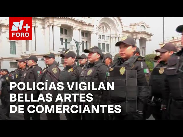 ⁣Policías repliegan a comerciantes en Bellas Artes, CDMX - Paralelo 23