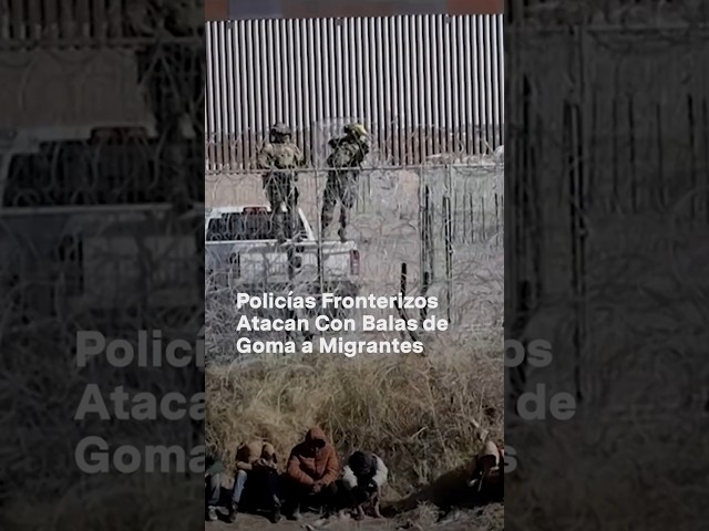 ⁣Patrulla fronteriza dispara balas de goma a migrantes #nmas #shorts #frontera #migrantes