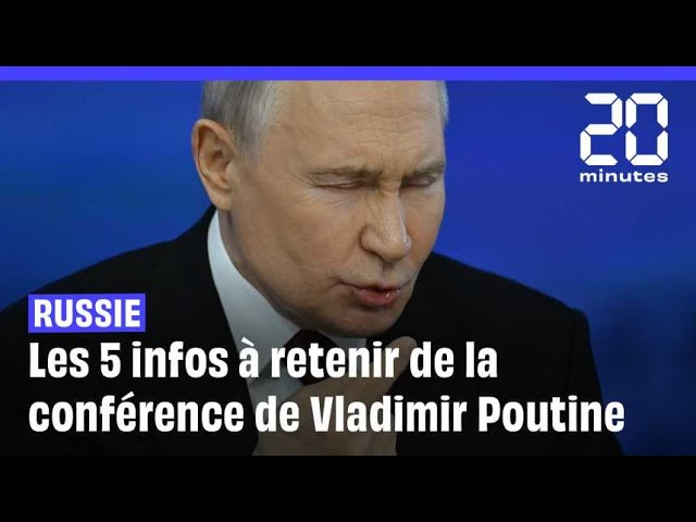 ⁣Les cinq informations à retenir de la conférence de presse annuelle de Vladimir Poutine