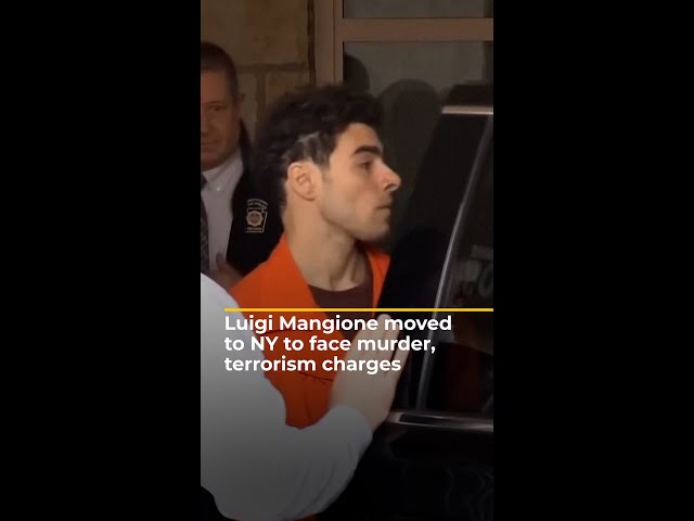 ⁣Luigi Mangione arrives in NY to face murder, terrorism charges | AJ #shorts