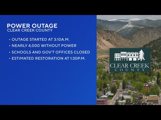 ⁣Widespread power outage closes Clear Creek County schools, businesses