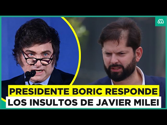 ⁣Presidente Boric responde a los insultos de Javier Milei