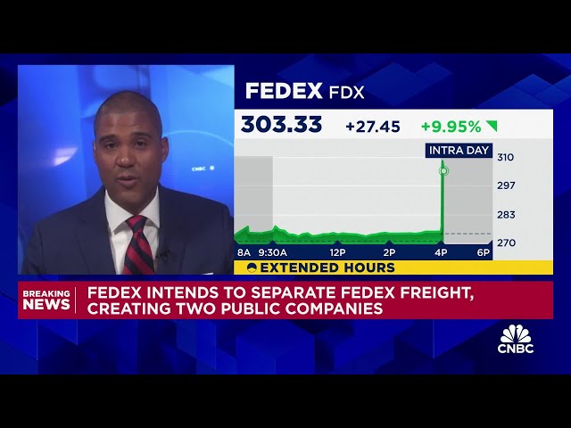 ⁣FedEx intends to separate FedEx Freight creating two public companies