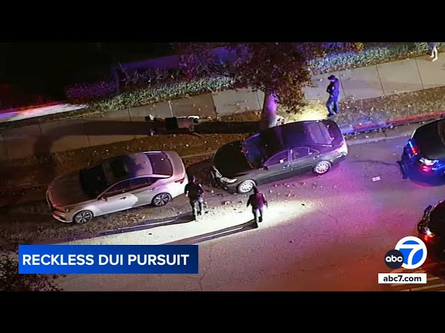 ⁣DUI suspect drives on wrong side of PCH during chase across L.A. County