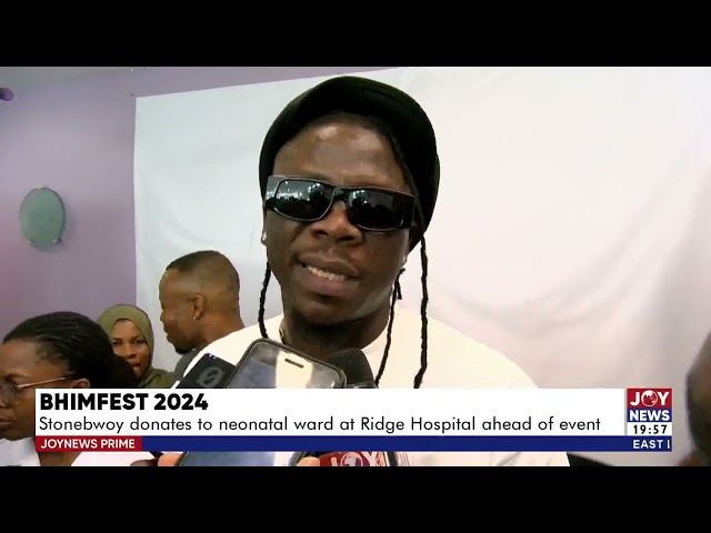 ⁣Prime ShowBiz: BHIMFEST 2024: Stonebwoy donates to neonatal ward at Ridge Hospital ahead of event