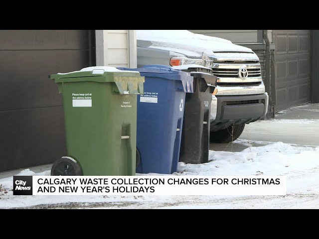 ⁣Calgary waste collection changes for Christmas and New Year’s holidays