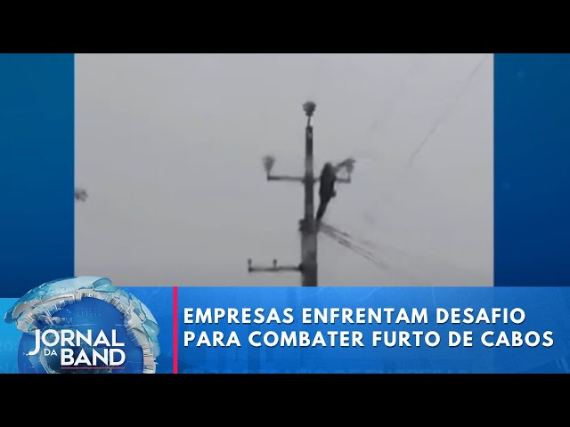 ⁣Empresas enfrentam desafio para combater furto de cabos | Jornal da Band