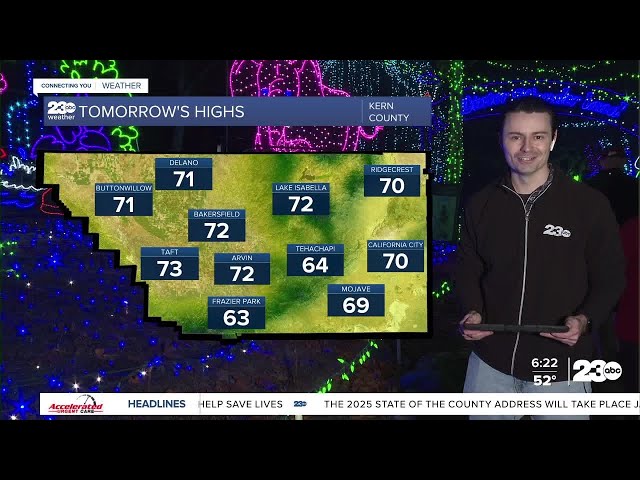 ⁣23ABC Evening weather update December 19, 2024