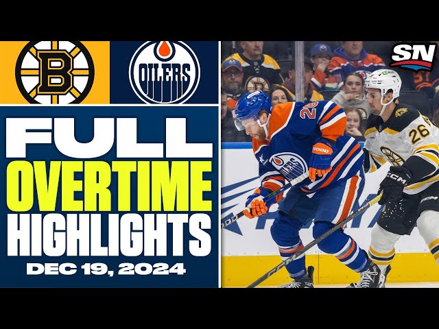 ⁣Boston Bruins at Edmonton Oilers | FULL Overtime Highlights - December 19, 2024