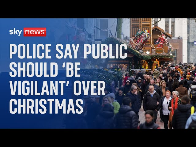 ⁣Police urge the public to report potential terror threats over the festive period