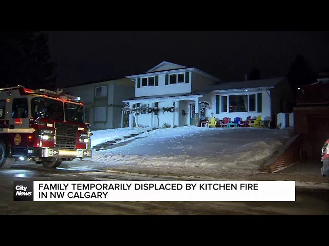 ⁣Family displaced after kitchen fire in NW Calgary