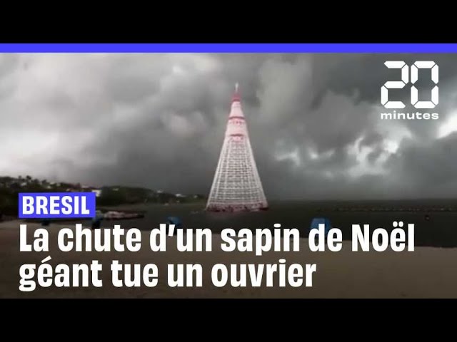 ⁣Au Brésil, un sapin de Noël géant s'effondre et fait un mort