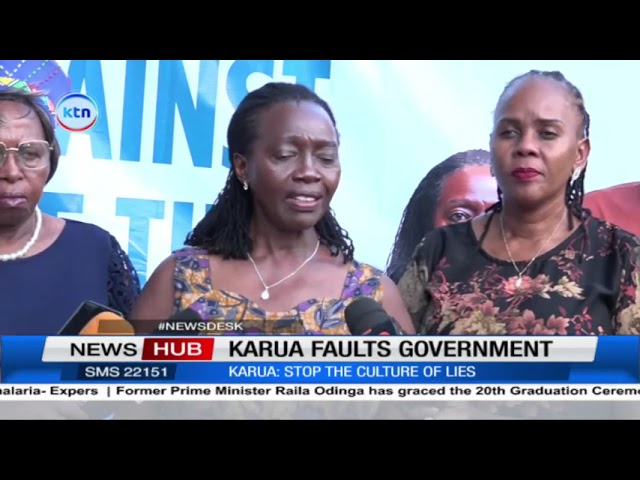 ⁣Narc Kenya leader Martha Karua ask the government to stop the culture of lies