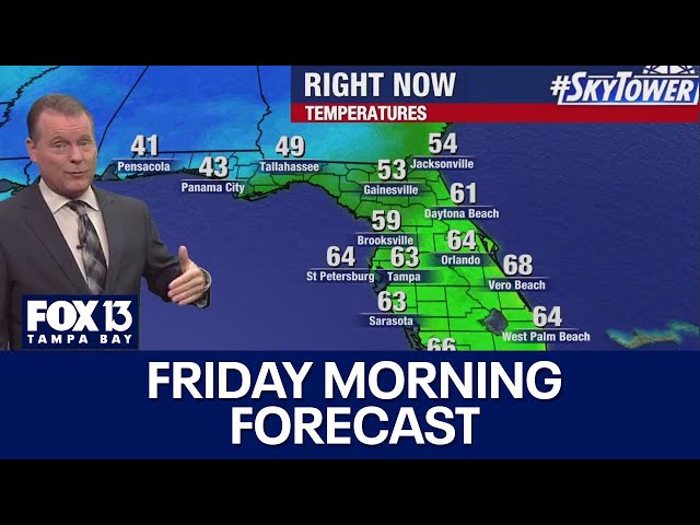 ⁣Tampa weather | Friday morning forecast