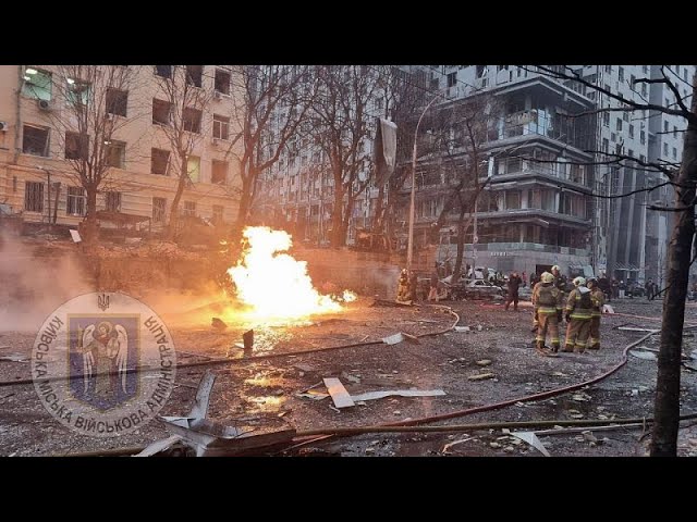 ⁣Frappes russes sur Kyiv, l'ambassade du Portugal touchée