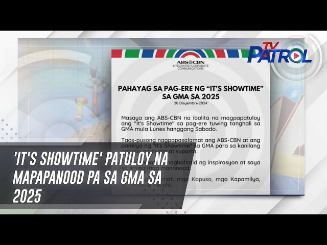 ⁣'It's Showtime' patuloy na mapapanood pa sa GMA sa 2025 | TV Patrol