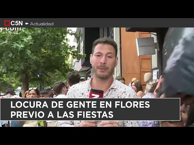 ⁣LOCURA DE GENTE EN FLORES PREVIO A LAS FIESTAS