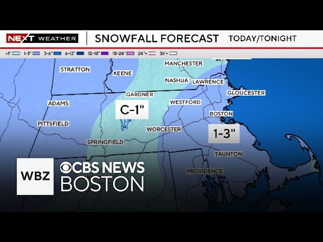 ⁣How much snow will Boston get today? Meteorologists talk snow forecast, white Christmas