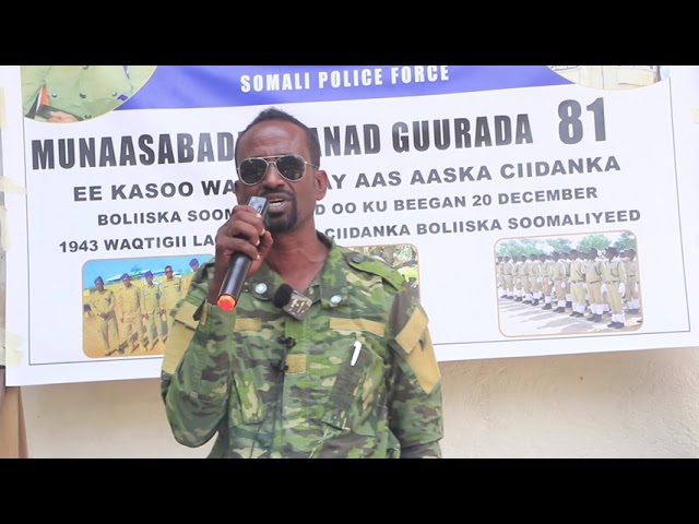 ⁣Munaasabad lagu xusaayay aas-aaska Ciidanka Booliiska Soomaaliyeed ayaa lagu qabtay Baladweyne