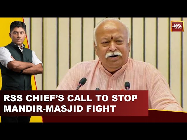 ⁣India First With Gaurav Sawant: RSS Chief's Big Statement On Temple-Mosque Disputes | India Tod