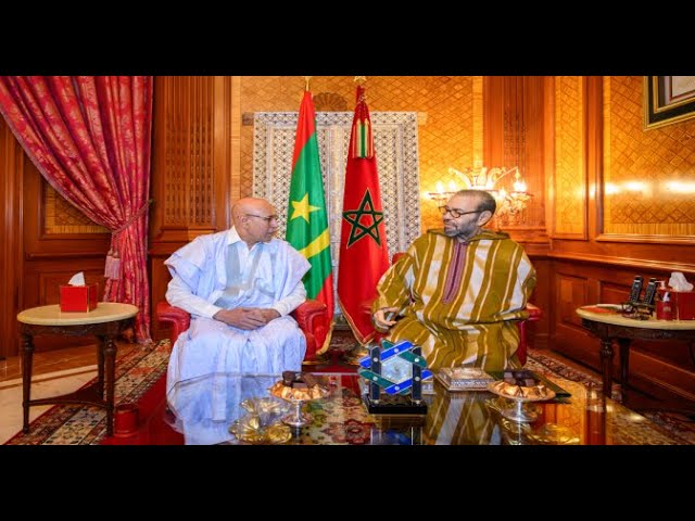 ⁣SM le Roi Mohammed VI reçoit le président mauritanien Mohamed Ould Cheikh El Ghazouani