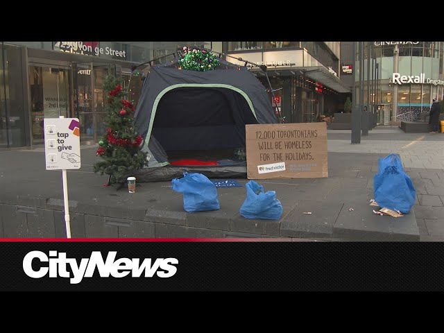 ⁣Charity decks out tents in Yonge-Eglinton for unique new homelessness campaign