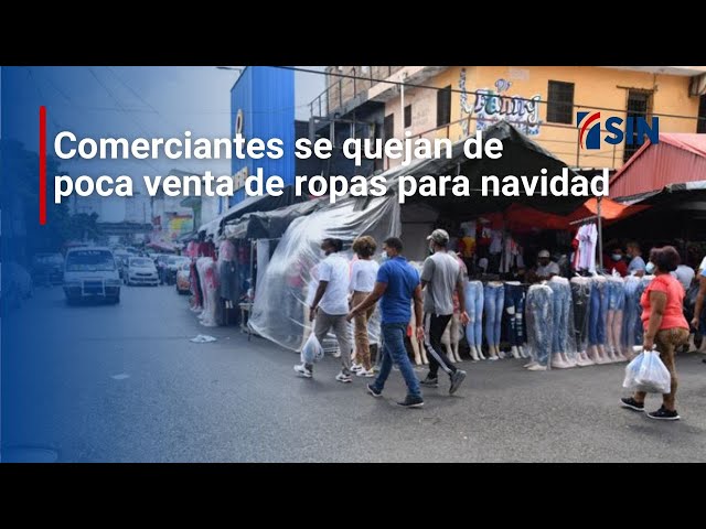 ⁣Comerciantes se quejan de poca venta de ropas para navidad