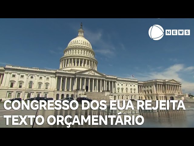 ⁣Congresso dos Estados Unidos rejeita texto orçamentário