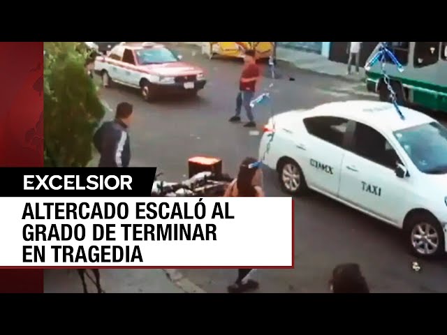 ⁣Riña entre taxistas y vecinos en Coyoacán empezó por un conflicto vial