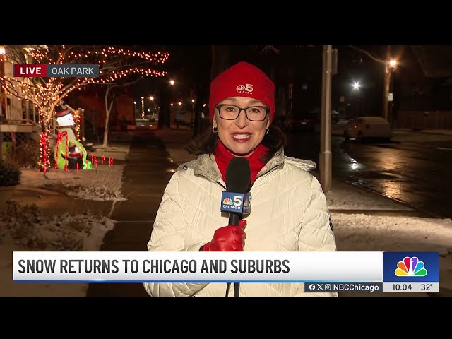 ⁣Snow showers return to Chicago area ahead of weekend cooldown