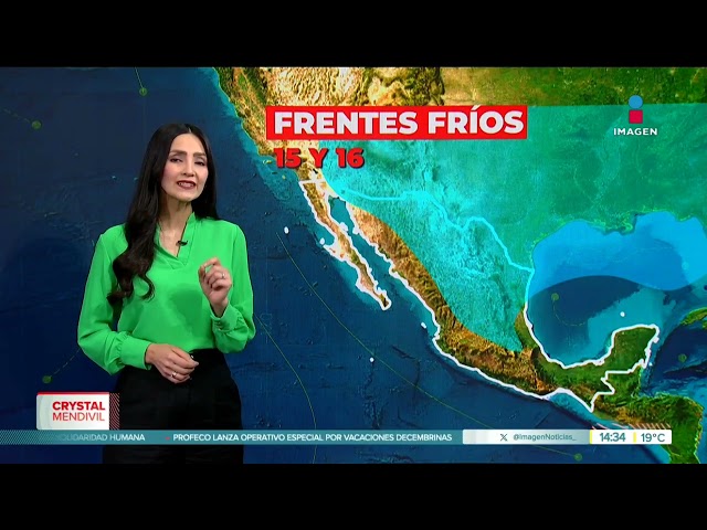 ⁣Muchos estados de México ya comenzaron a sentir el frente frío | Noticias con Crystal Mendivil